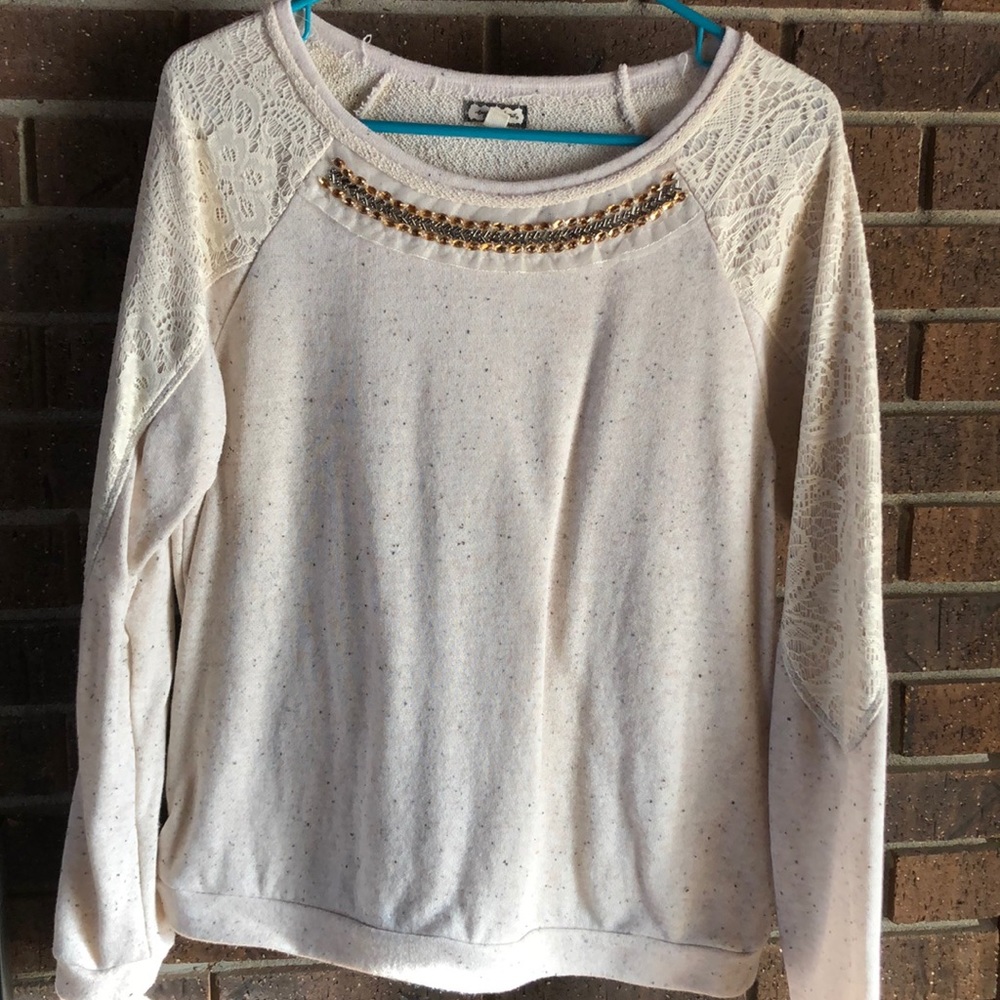 Long sleeve sweatshirt with bling